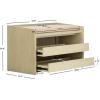 Safavieh Home Percy 31-inch Rustic Oak and Beige Storage Bench(White Washed / Beige)