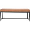 Safavieh Home Chase 47-inch Grey Faux Leather and Black Bench(Brown / Black)