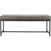 Safavieh Home Chase 47-inch Grey Faux Leather and Black Bench(Grey / Black)