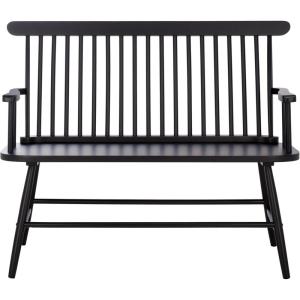 SAFAVIEH Home Collection – Eton Sage Green Solid Wood Bench, Farmhouse Spindle Back Indoor Seating for Entryway or Dining (BCH3300A)(Black)