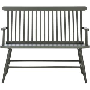 SAFAVIEH Home Collection – Eton Sage Green Solid Wood Bench, Farmhouse Spindle Back Indoor Seating for Entryway or Dining (BCH3300A)(Dark Green)