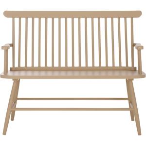 SAFAVIEH Home Collection – Eton Sage Green Solid Wood Bench, Farmhouse Spindle Back Indoor Seating for Entryway or Dining (BCH3300A)(Khaki)