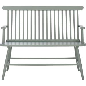 SAFAVIEH Home Collection – Eton Sage Green Solid Wood Bench, Farmhouse Spindle Back Indoor Seating for Entryway or Dining (BCH3300A)(Sage)