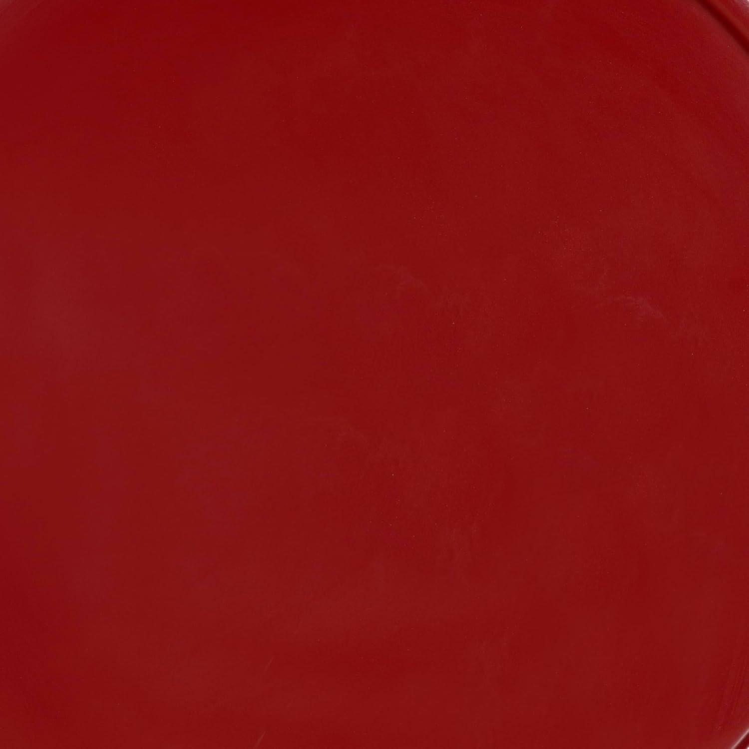 image:imageSAFAVIEH Couture Collection Lolita Red Concrete Accent Table Modern Round Top Side Table High Gloss Finish Fully Assembled SFV2622CRed