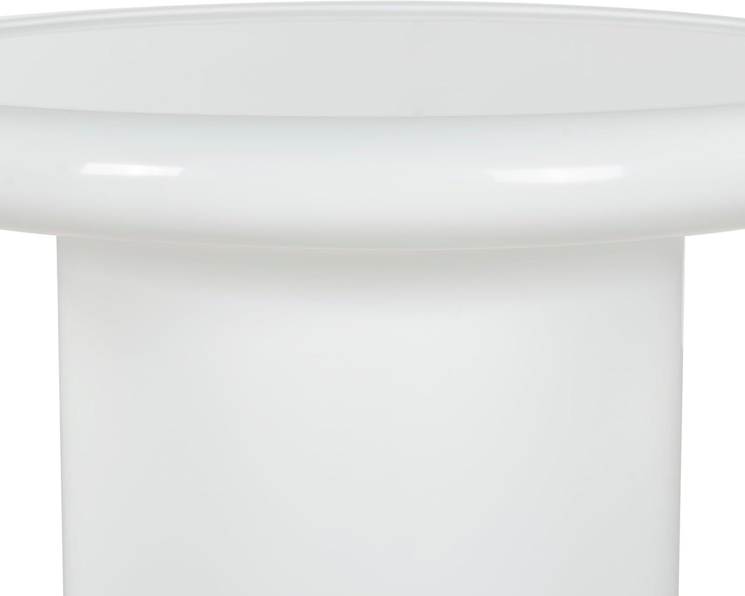 image:imageSAFAVIEH Couture Collection Lolita Red Concrete Accent Table Modern Round Top Side Table High Gloss Finish Fully Assembled SFV2622CWhite