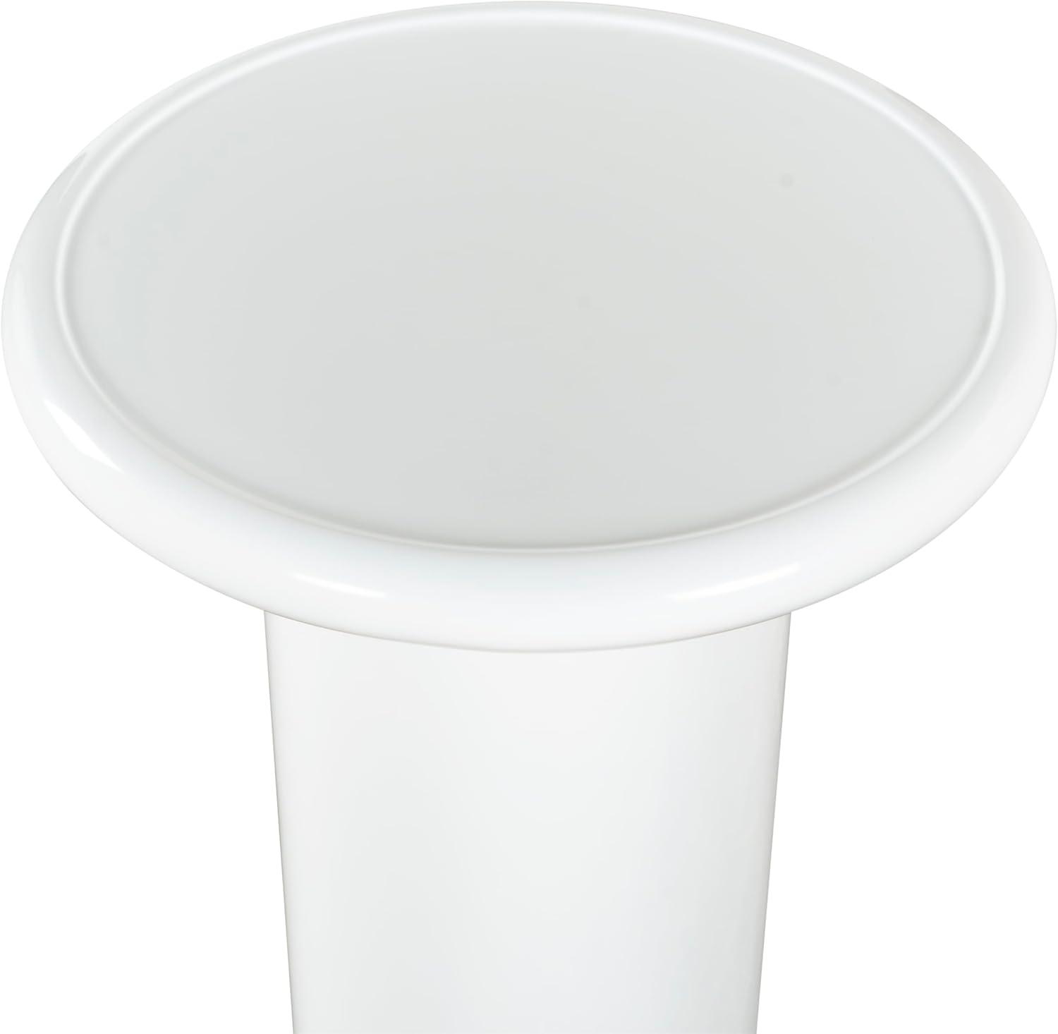 image:imageSAFAVIEH Couture Collection Lolita Red Concrete Accent Table Modern Round Top Side Table High Gloss Finish Fully Assembled SFV2622CWhite