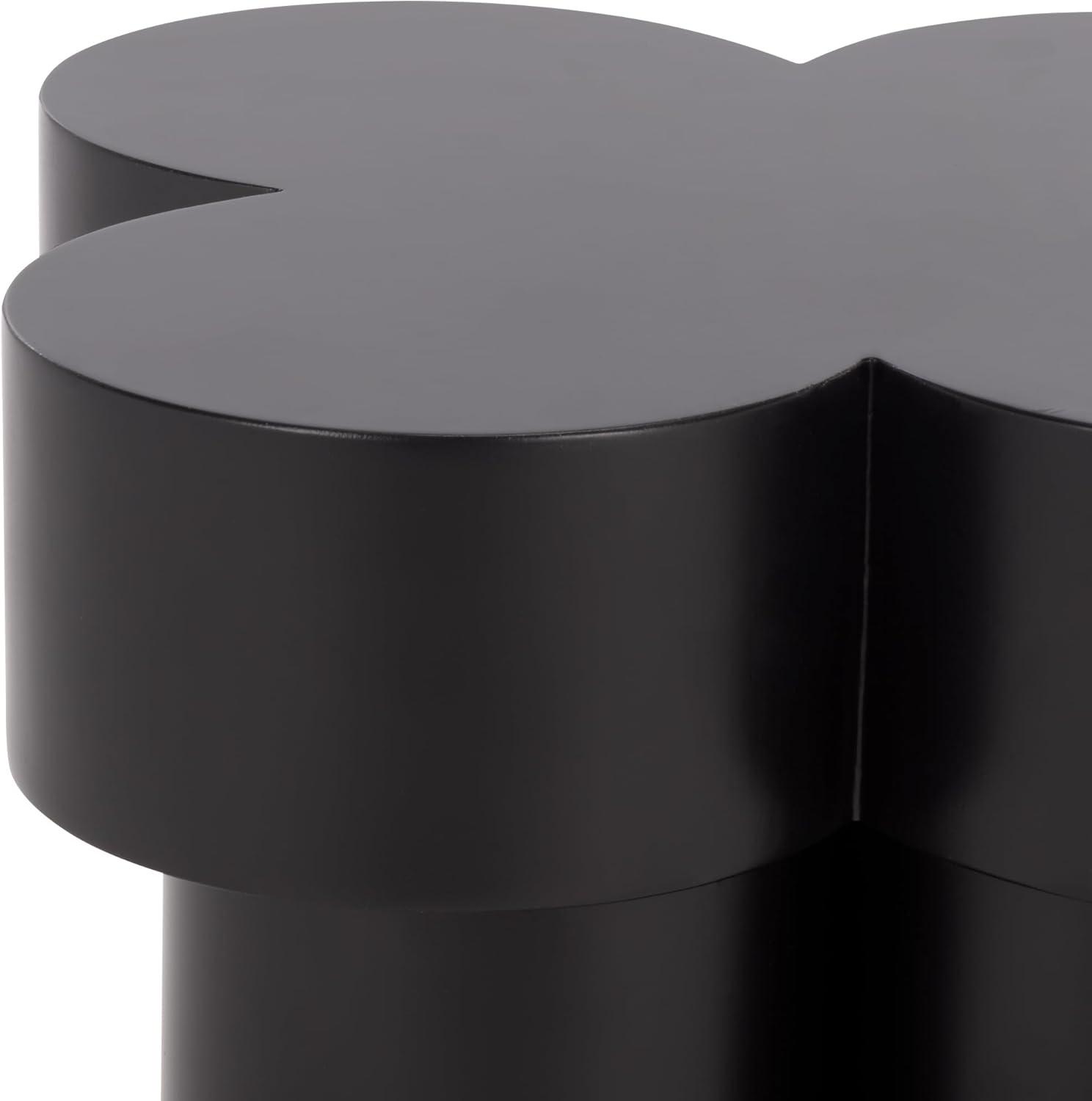 image:imageSAFAVIEH Home Collection Bastien Ivory Sculptural Accent Table Modern Floral Silhouette Fully Assembled ACC2331ABlack