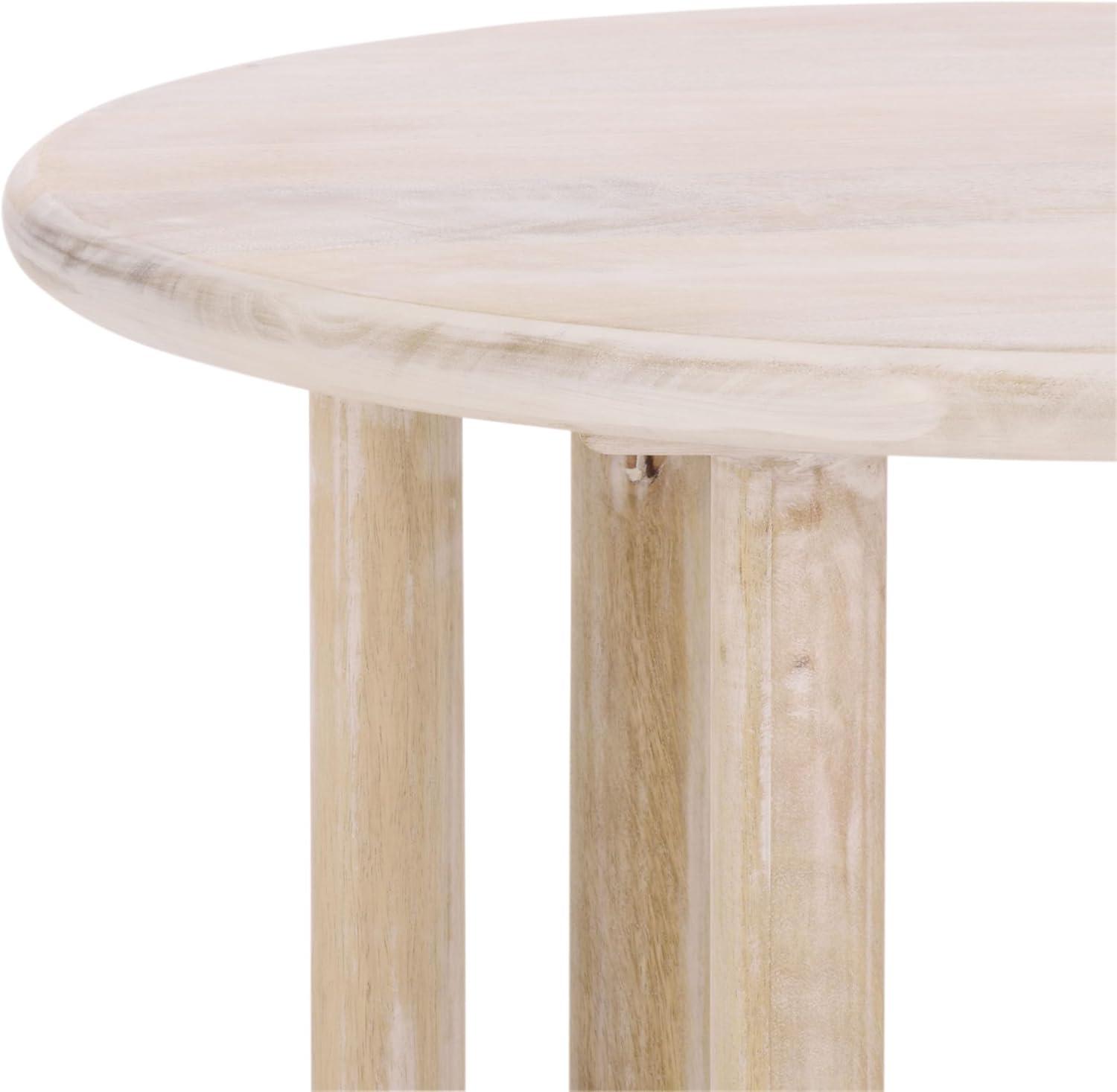 image:imageSAFAVIEH Home Collection Jazmin Natural Wash Solid Wood Accent Table Sculptural Modern Side Table Fully Assembled ACC3264ANatural Wash
