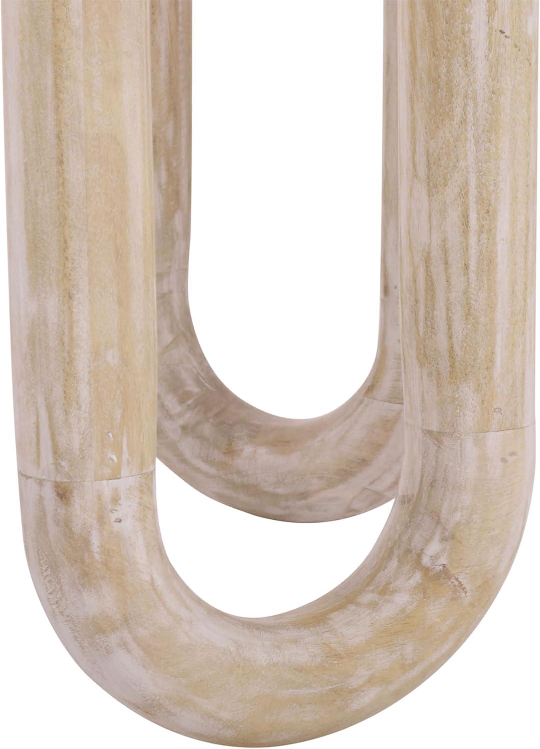 image:imageSAFAVIEH Home Collection Jazmin Natural Wash Solid Wood Accent Table Sculptural Modern Side Table Fully Assembled ACC3264ANatural Wash
