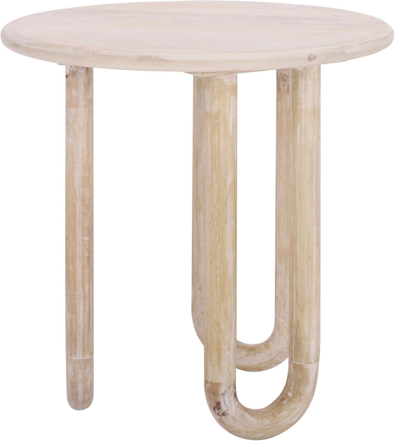 image:imageSAFAVIEH Home Collection Jazmin Natural Wash Solid Wood Accent Table Sculptural Modern Side Table Fully Assembled ACC3264ANatural Wash