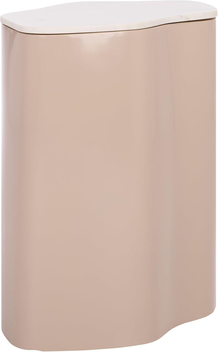 image:imageSAFAVIEH Home Collection Kanon Taupe Base amp White Marble Top Accent Table Sculptural Modern Design Fully Assembled ACC3235AWhiteTaupe