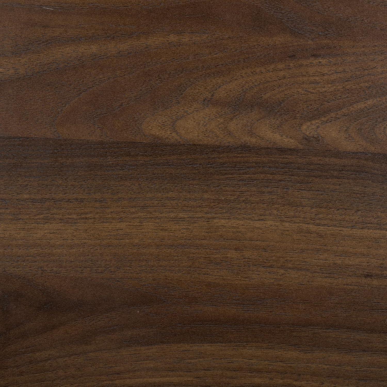 image:imageSAFAVIEH Home Collection Marami Round Accent Table Walnut Finish Top Black Metal Legs Modern Accent Table for Living Room or Bedroom ACC3601AWalnutBlack