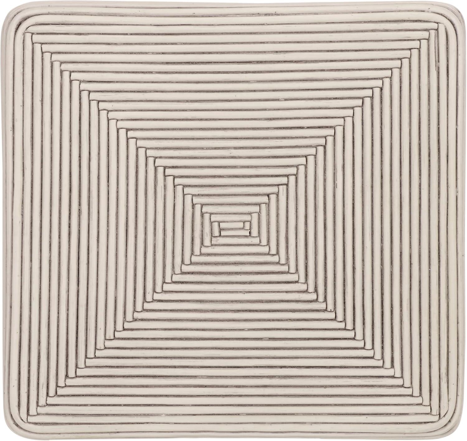 image:imageSAFAVIEH Home Collection Matvey White Washed Rattan Accent Table Sculptural Geometric Design Fully Assembled ACC6701AWhite Washed