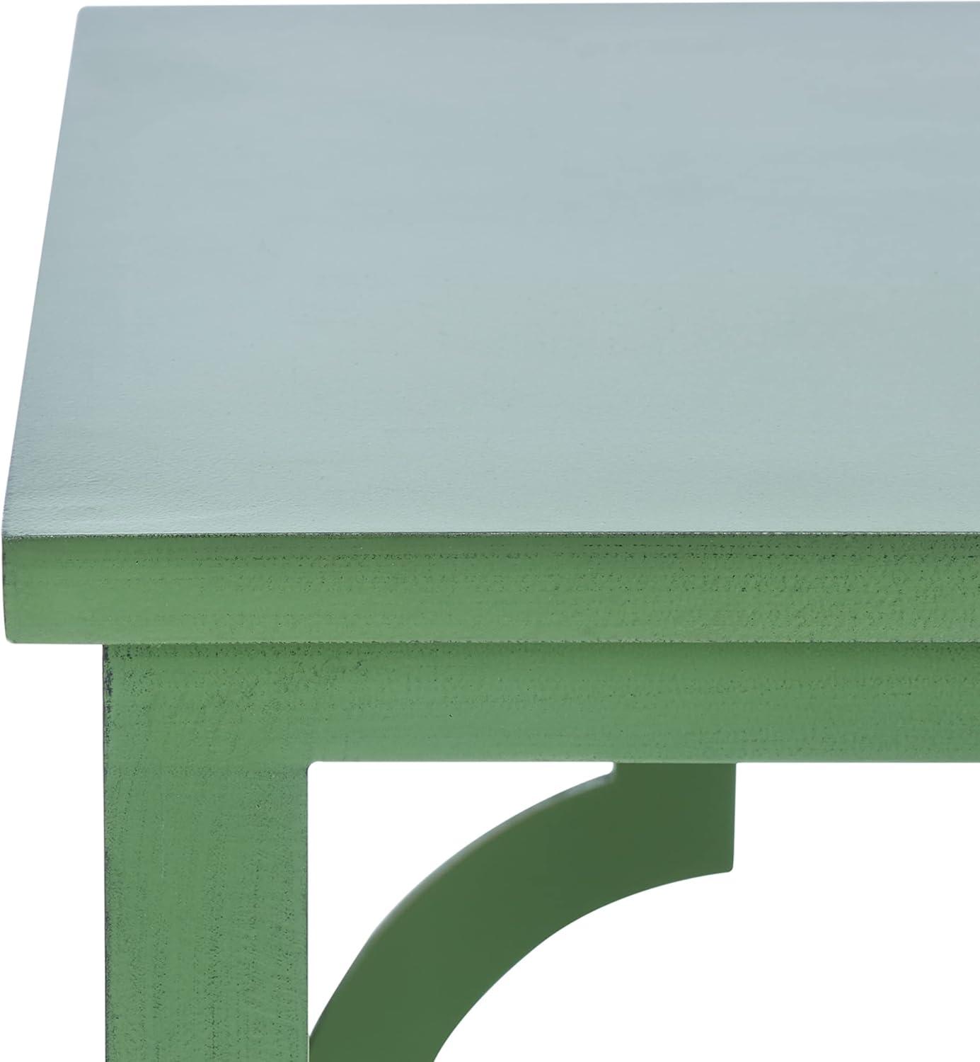 image:imageSAFAVIEH Home Collection Milo Silver Leaf Trellis End Table Quatrefoil Open Frame Accent Table Fully Assembled AMH1508AGreen