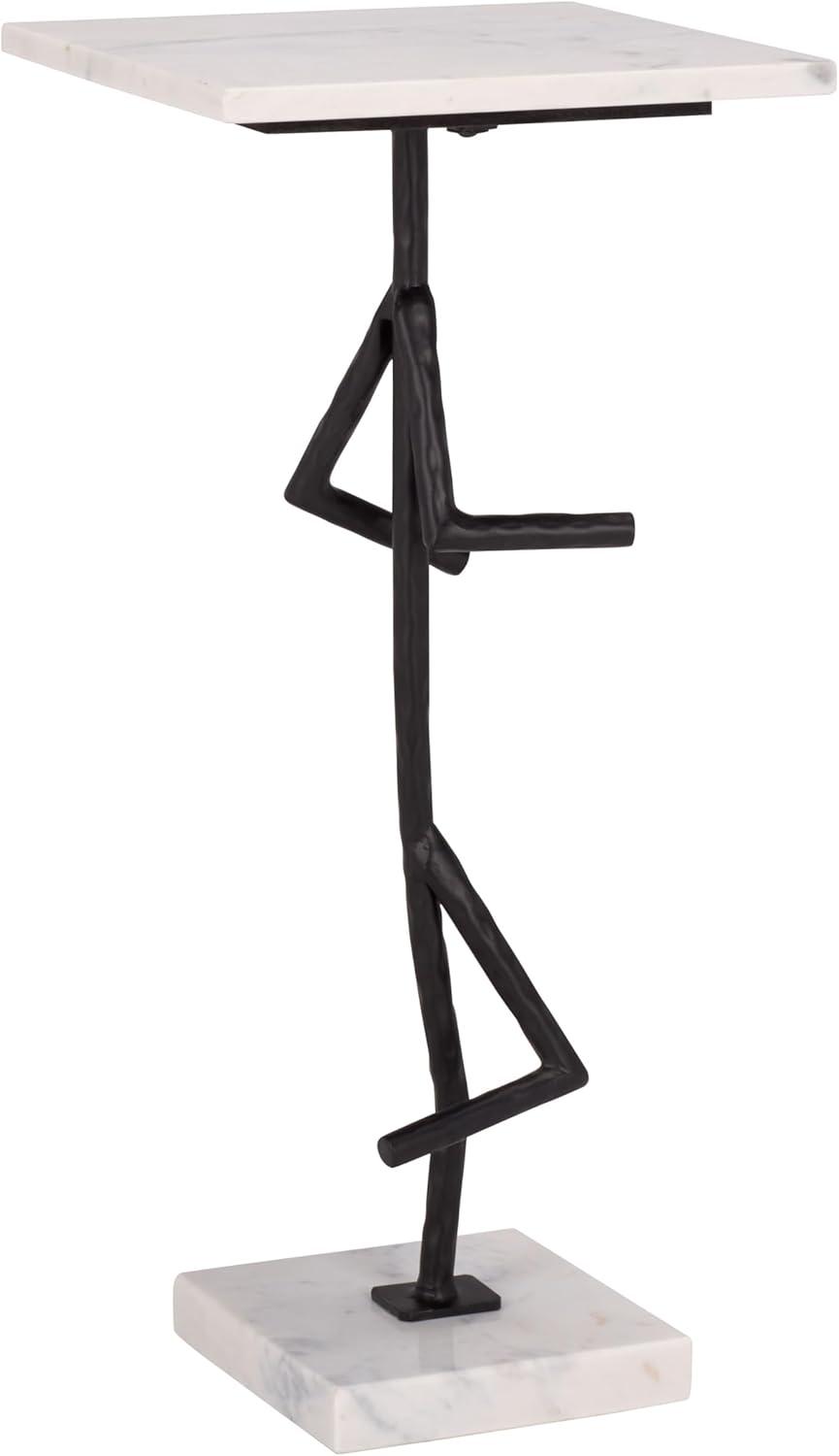 image:imageSAFAVIEH Home Collection Warso White amp Black Marble Accent Table Sculptural Side Table Fully Assembled ACC3751AWhiteBlack