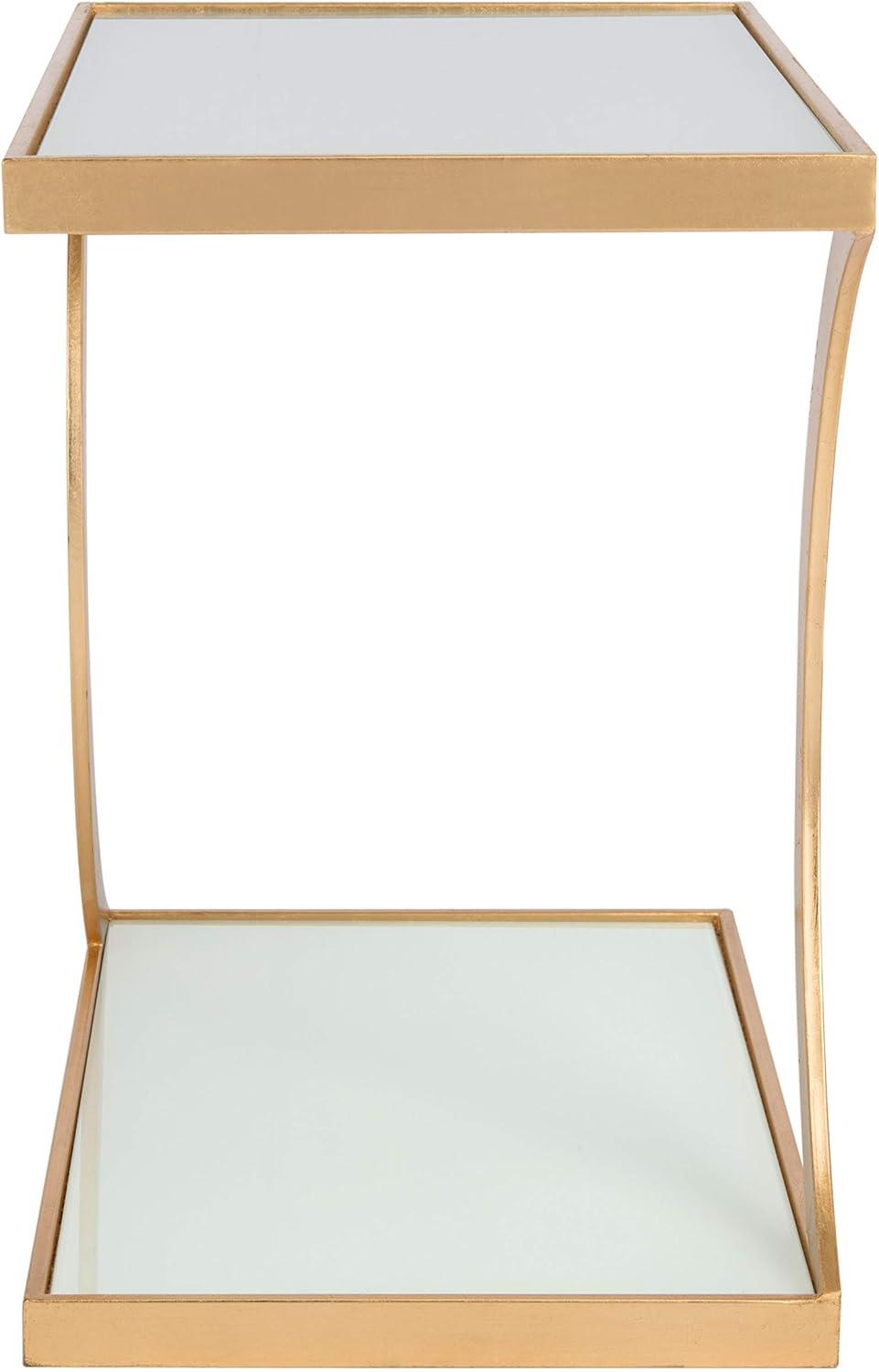 image:imageSAFAVIEH Home Collection Sullivan Silver Accent TableGold White