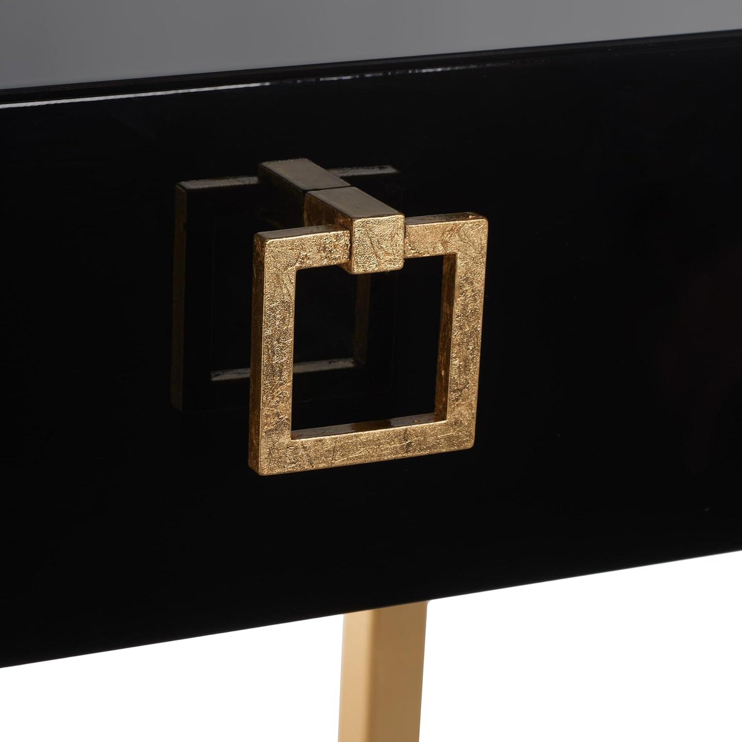 image:imageSafavieh Couture Collection Abele Black Lacquer Side TableBlack