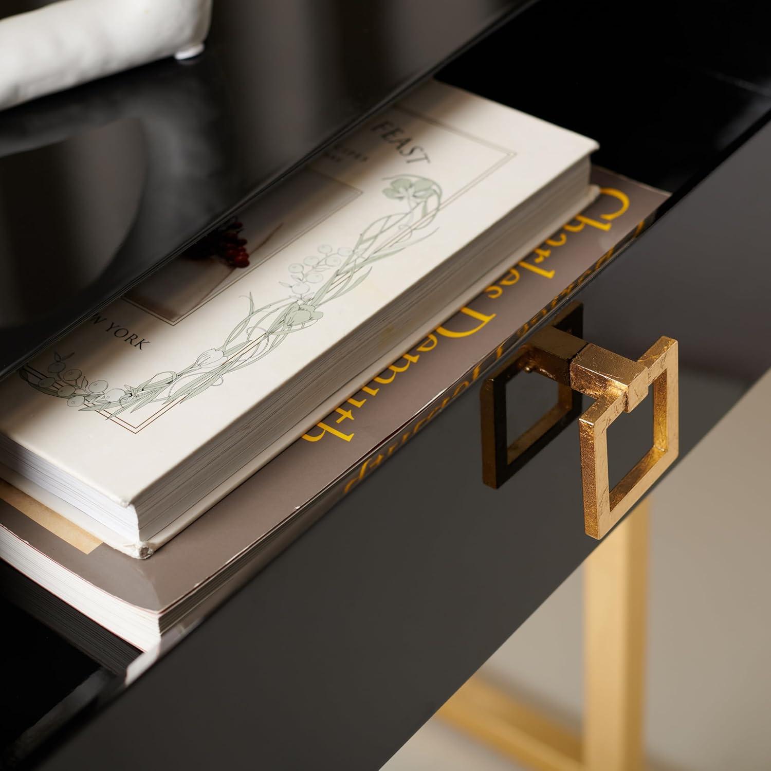 image:imageSafavieh Couture Collection Abele Black Lacquer Side TableBlack