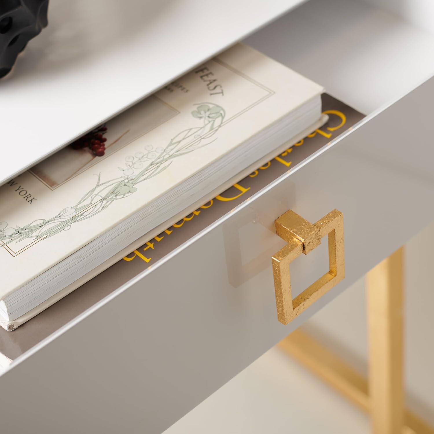 image:imageSafavieh Couture Collection Abele Black Lacquer Side TableWhite