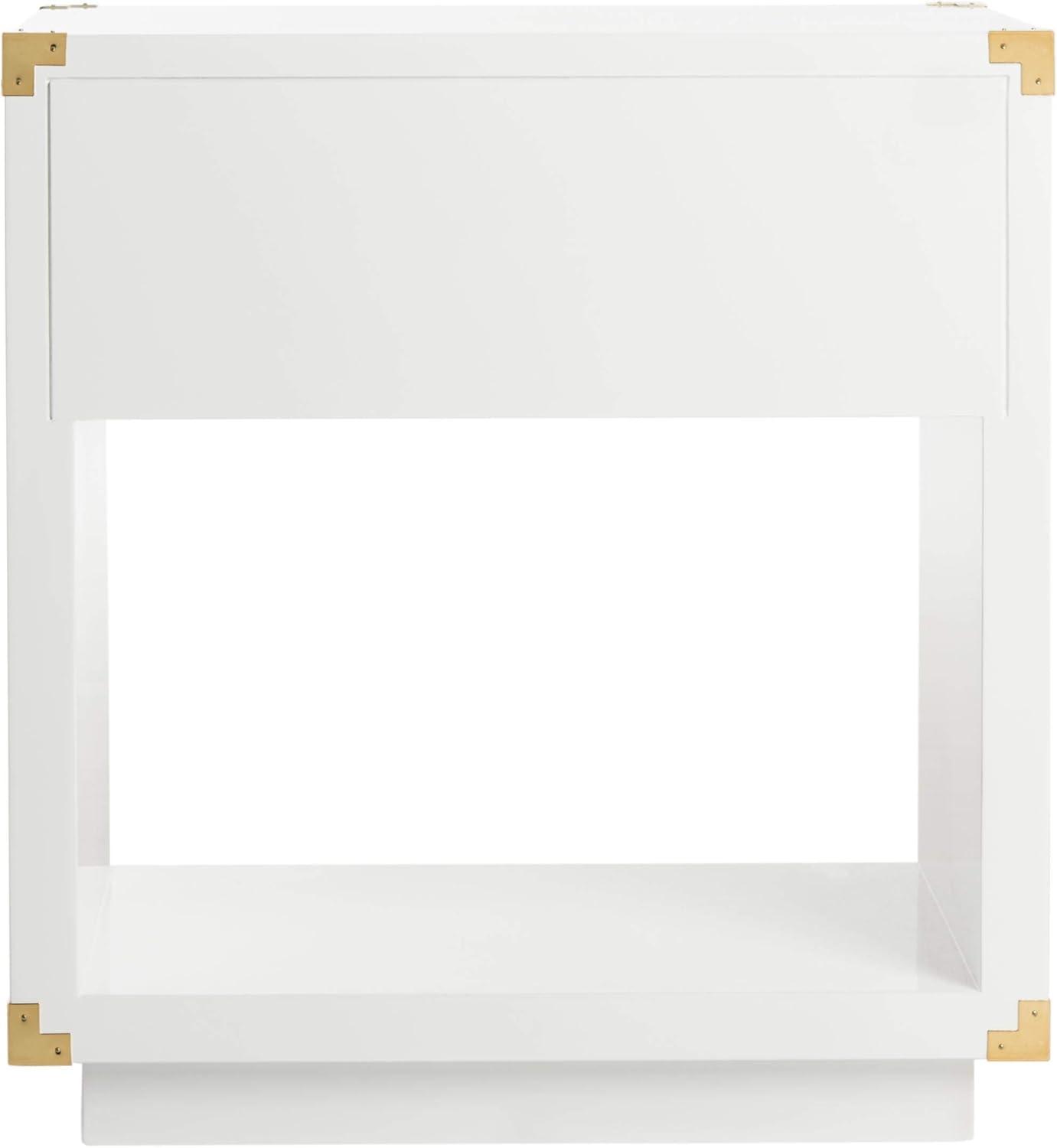 image:imageSafavieh Couture Collection Lella White Lacquer Side TableWhite