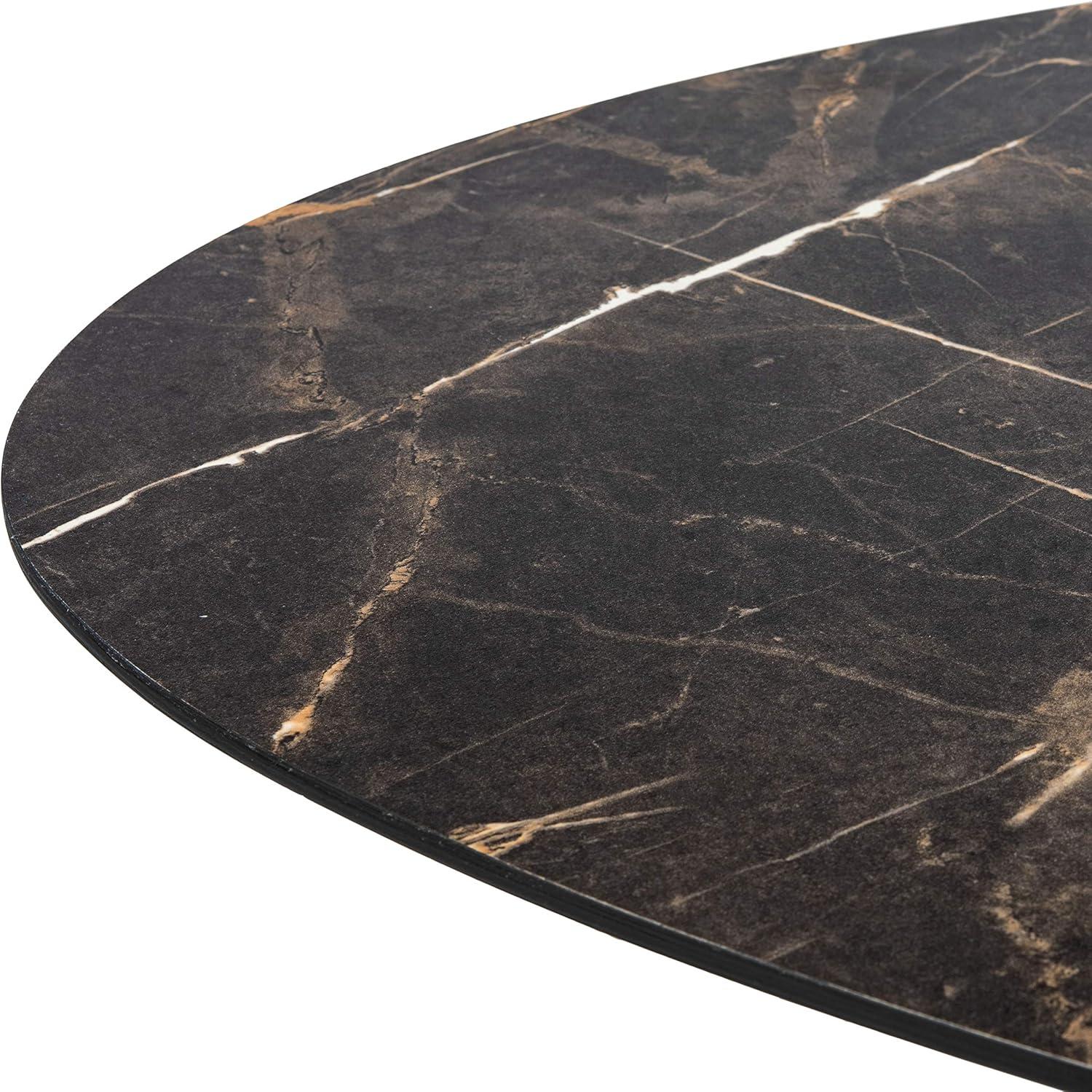 image:imageSafavieh Home Brooks Modern Faux Dark Grey Stone and Black Side TableGrey Black