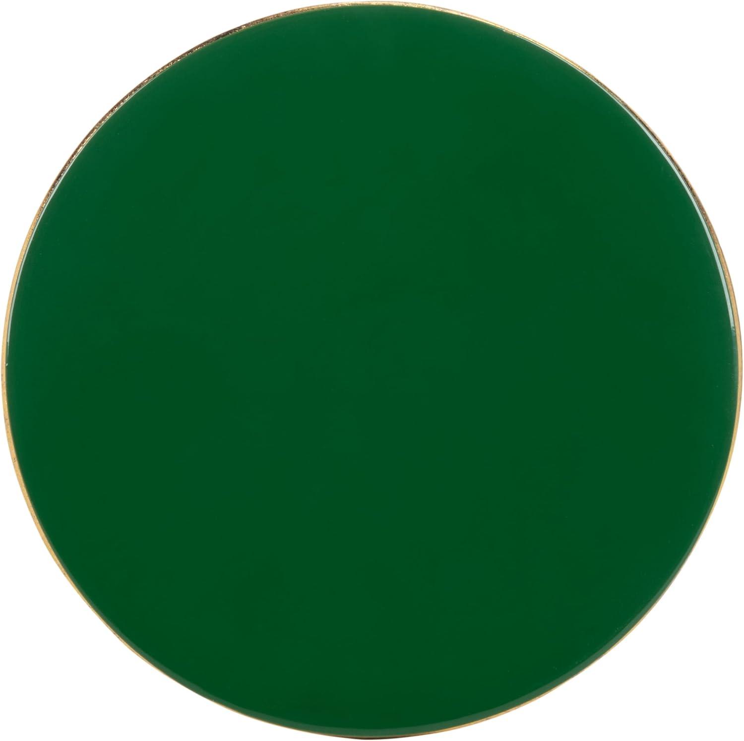 image:imageSafavieh Home Collection Sionne Yellow and Gold Round C Accent TableHunter Green Gold