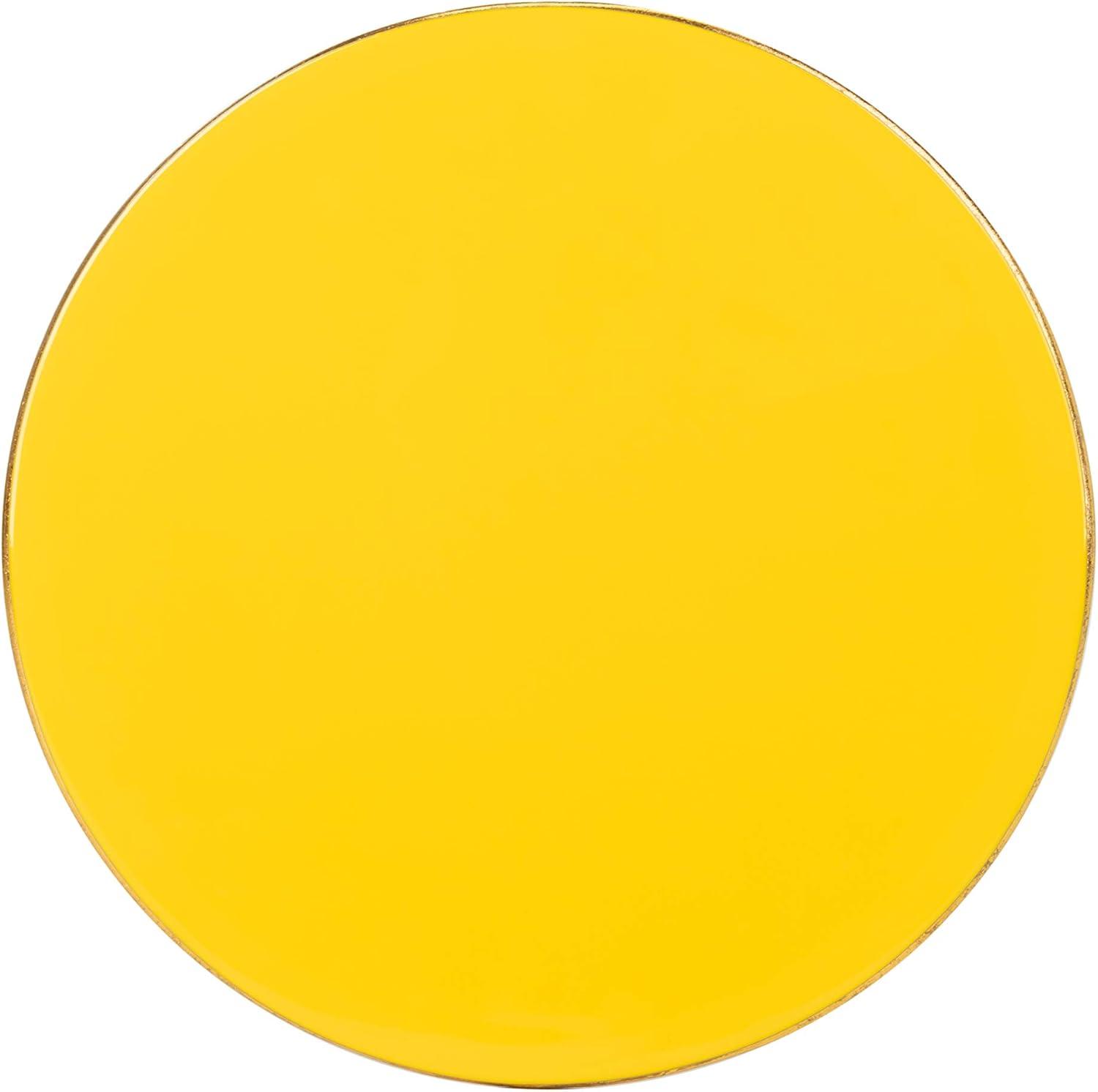 image:imageSafavieh Home Collection Sionne Yellow and Gold Round C Accent TableYellow Gold
