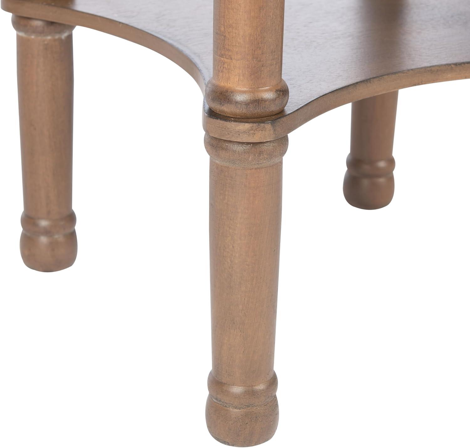 image:imageSafavieh Home Collection Tinsley Greige Bottom Shelf Round Accent Table ACC5717A 158 W x 158 L x 26 HBrown