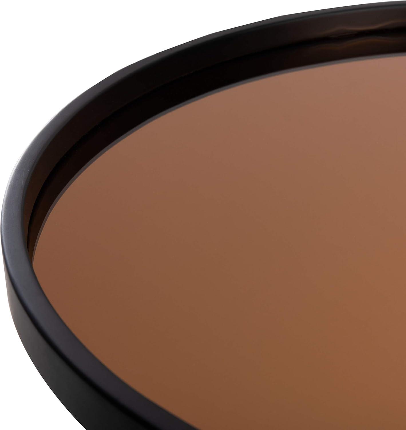 image:imageSafavieh Home Ruby Modern Rose Gold and Black Tray Top Round Accent Table