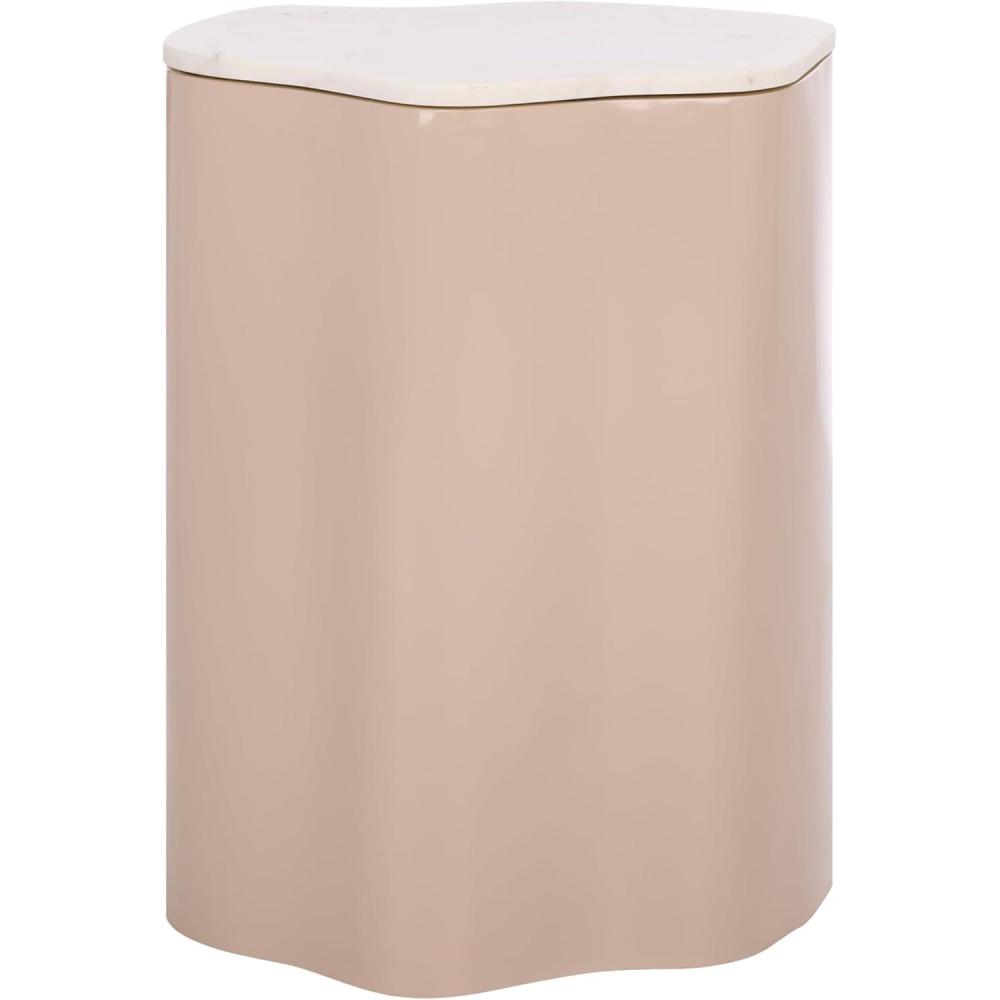 image:imageSAFAVIEH Home Collection Kanon Taupe Base amp White Marble Top Accent Table Sculptural Modern Design Fully Assembled ACC3235AWhiteTaupe