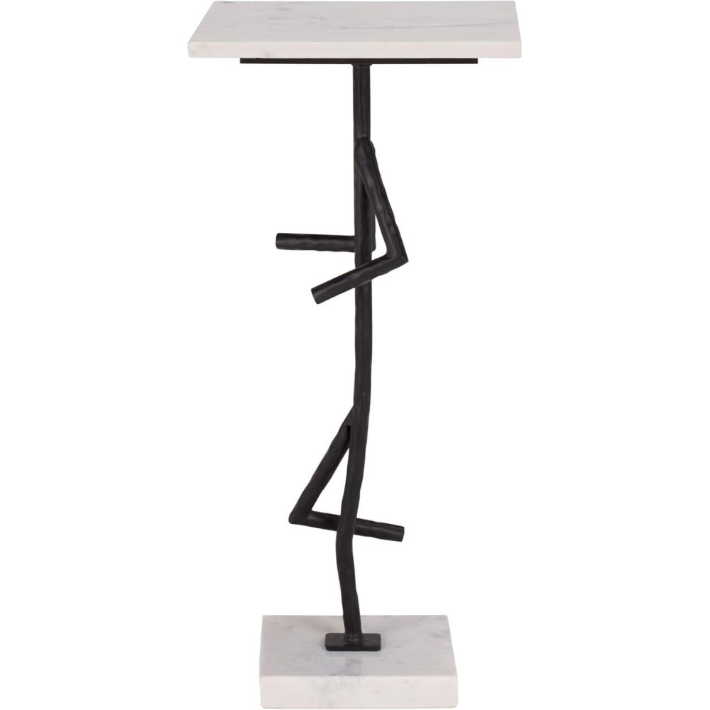 image:imageSAFAVIEH Home Collection Warso White amp Black Marble Accent Table Sculptural Side Table Fully Assembled ACC3751AWhiteBlack