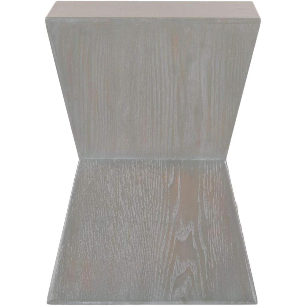 image:imageSAFAVIEH Home Collection Lotem Ash Grey Geometric Square Top Side End Accent TableAsh Grey