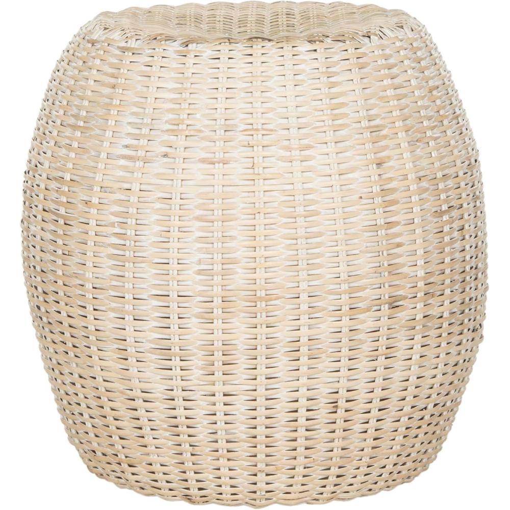 image:imageSAFAVIEH Home Collection Remi Brown End TableWhite Washed