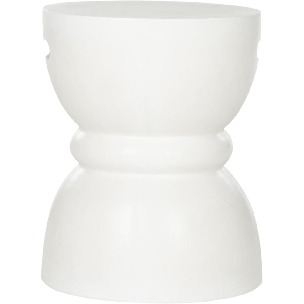 image:imageSAFAVIEH Outdoor Collection Haruki Modern Dark Grey Concrete Round Accent Table Fully AssembledIvory
