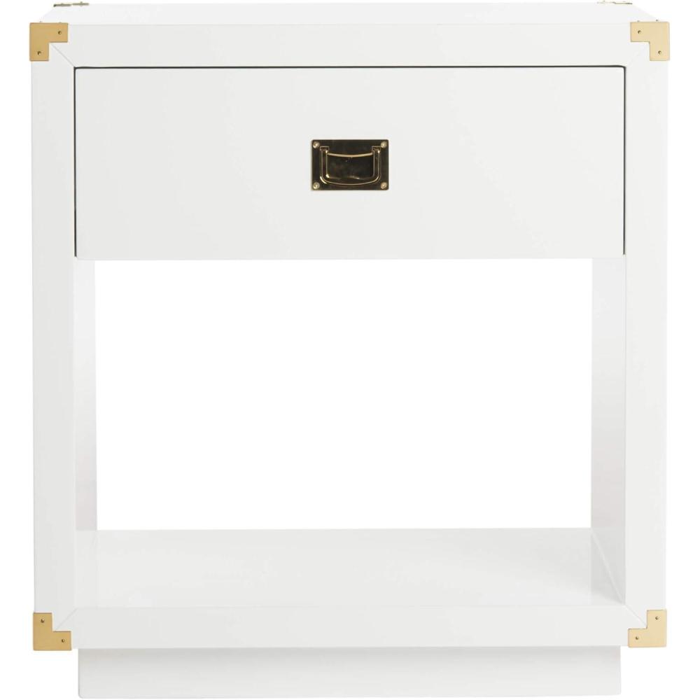 image:imageSafavieh Couture Collection Lella White Lacquer Side TableWhite