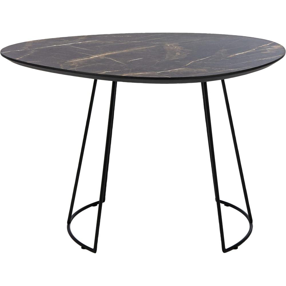 image:imageSafavieh Home Brooks Modern Faux Dark Grey Stone and Black Side TableGrey Black