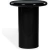 SAFAVIEH Couture Collection – Lolita Red Concrete Accent Table, Modern Round Top Side Table, High Gloss Finish, Fully Assembled (SFV2622C)(Black)