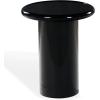 SAFAVIEH Couture Collection – Lolita Red Concrete Accent Table, Modern Round Top Side Table, High Gloss Finish, Fully Assembled (SFV2622C)(Black)