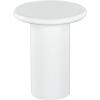 SAFAVIEH Couture Collection – Lolita Red Concrete Accent Table, Modern Round Top Side Table, High Gloss Finish, Fully Assembled (SFV2622C)(White)