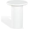 SAFAVIEH Couture Collection – Lolita Red Concrete Accent Table, Modern Round Top Side Table, High Gloss Finish, Fully Assembled (SFV2622C)(White)