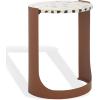 SAFAVIEH Couture Collection – Tomlinson Black & White Metal Accent Table, Sculptural Modern Side Table, High-Gloss Resin Round Top, Fully Assembled (SFV6805A)(Brown/White)