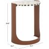 SAFAVIEH Couture Collection – Tomlinson Black & White Metal Accent Table, Sculptural Modern Side Table, High-Gloss Resin Round Top, Fully Assembled (SFV6805A)(Brown/White)