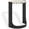 SAFAVIEH Couture Collection – Tomlinson Black & White Metal Accent Table, Sculptural Modern Side Table, High-Gloss Resin Round Top, Fully Assembled (SFV6805A)(Black/White)
