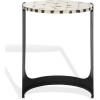 SAFAVIEH Couture Collection – Tomlinson Black & White Metal Accent Table, Sculptural Modern Side Table, High-Gloss Resin Round Top, Fully Assembled (SFV6805A)(Black/White)