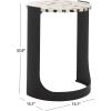 SAFAVIEH Couture Collection – Tomlinson Black & White Metal Accent Table, Sculptural Modern Side Table, High-Gloss Resin Round Top, Fully Assembled (SFV6805A)(Black/White)