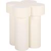 SAFAVIEH Home Collection – Bastien Ivory Sculptural Accent Table, Modern Floral Silhouette, Fully Assembled (ACC2331A)(Ivory)