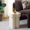 SAFAVIEH Home Collection – Bastien Ivory Sculptural Accent Table, Modern Floral Silhouette, Fully Assembled (ACC2331A)(Ivory)