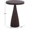 SAFAVIEH Home Collection – Champeaux Dark Red Metal Accent Table, Round Top Pedestal Design (FOX5527C)