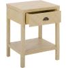 SAFAVIEH Home Collection – Epke Natural Brown 1-Drawer 1-Shelf Accent Table, Woven Raffia Design, Fully Assembled (ACC6616A)(Natural)