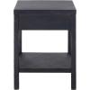 SAFAVIEH Home Collection – Epke Natural Brown 1-Drawer 1-Shelf Accent Table, Woven Raffia Design, Fully Assembled (ACC6616A)(Navy)
